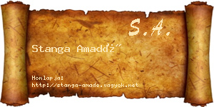 Stanga Amadé névjegykártya